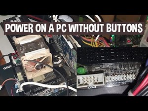 [QUICK VIDEO] How to test/Turn on your PC without a Case or Power On Button... Briding 2 Pins