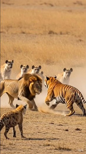 Lion & Tiger Unite in a Deadly Battle Against Hyenas | NatGeo Wildlife Documentary