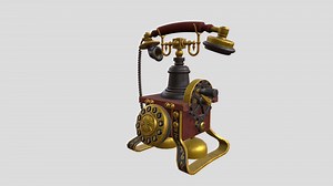 Stylized Old Vintage Phone - 3D model by duogho0211