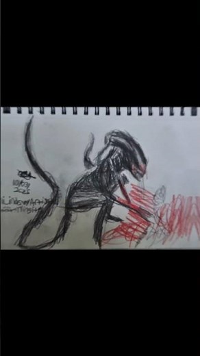 My drawing of a Xenomorph from the Alien movies