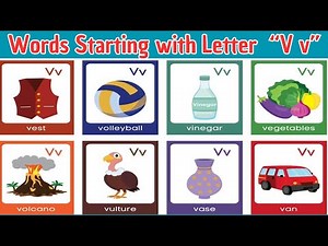 Words Starting With Letter V | V Word | Letter V Vocabulary | Phonic Sounds | Kids | V Alphabet |Fun
