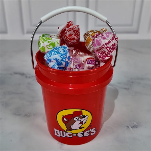 Buc-ee's Mini Bucket Peppermint Lollipop Gift Basket - Etsy
