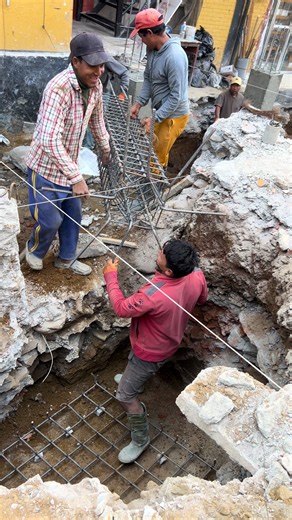 Installing Pedestals on Eccentric Footing in Pokhara