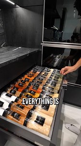 An integrated spice rack is one of the most practical additions you can make to a kitchen. By building spice storage directly into the cabinetry, everything stays organized and within arm’s reach while cooking. It reduces clutter, improves flow, and makes everyday use feel effortless. This is a small detail that has a big impact on how the kitchen functions. | Thekitchenguy