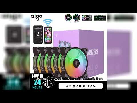 Aigo AR12 120mm PC Gamer Computer Case Fan RGB 12v Heatsink Aura Sync Cooler Argb Silent Controller