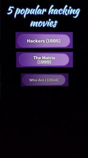 Top Hacking Movies You Can’t Miss! 🖥️💻 #ethicalhacking #cybersecurity #securityanalyst #soc #viral