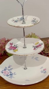 Beautiful Vintage China 3 Tier Cake Stand, Bottom Plate Royal Albert - Etsy