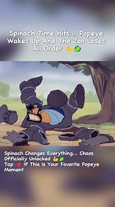 Once Popeye wakes up, it’s over for everyone else. Spinach-powered chaos, exaggerated strength, and classic cartoon mayhem take over the zoo. This is the Popeye everyone remembers — unstoppable and smiling through it all. Drop a 💪 if spinach moments never get old #spinachpower #popeyestrength #classicpopeye #slapstickcomedy #retrocartoons [ "Pitchin' Woo at the Zoo" (1944), Popeye's 129th theatrical cartoon, released by Famous Studios. ] . . . . . [ pitchin woo at the zoo, pitchin woo at the zo