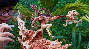 3.4M views · 55K reactions | One Piece：LUFFY Gear 5 vs LUCCI Wood Carving ASMR Extremely ingenious Woodworking Skill | Woodart Vietnam | Facebook