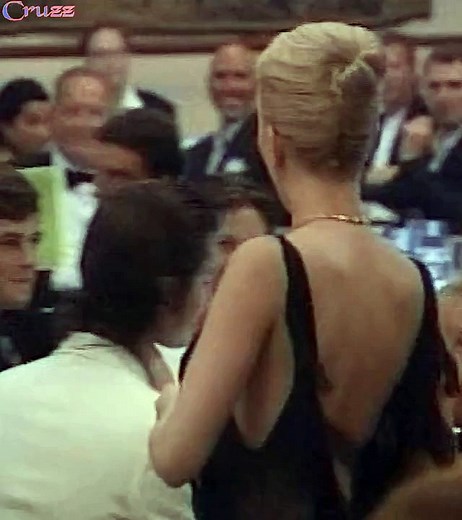 Scarlett Johansson falls out of her dress