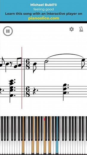 ✅🎹 How to play FEELING GOOD - MICHAEL BUBLE Piano Tutorial + Sheet Music