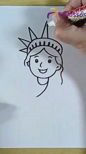 How to Draw The Statue of Liberty from alphabet Y
