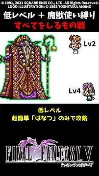 FF5 魔獣使い2人ですべてをしるもの 低Lv FINAL FANTASY V SFC版 job unification & Low-Level Run VS Minotaur