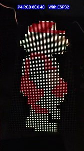 ESP32 + P4 RGB 80x40 LED Matrix Animation 2 🔥Smooth HUB75 graphics powered by ESP32 I2S DMA 🎞️