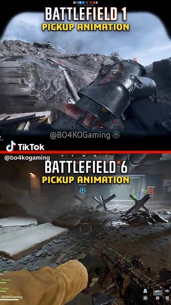 BF6 Minigun VS BF1 Sentry SMG - Battle Pickups Comparison 🔥 #battlefield6 #battlefield1 #battlefield #gamingclips #comparison #sound