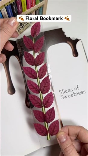 How to make a beautiful floral bookmark with tape and flowers 🌸 Easy Craft Idea #diy