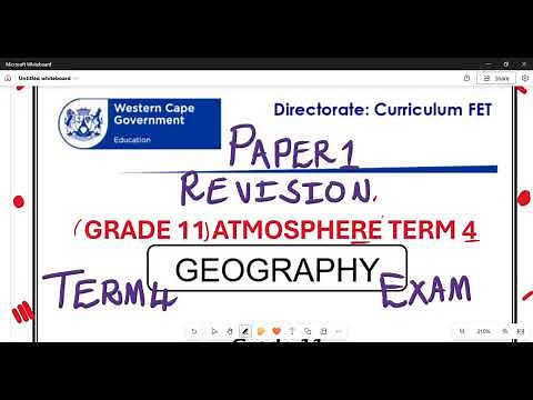 Geography Grade 11 Atmosphere Term 4 Paper 1 Preparations