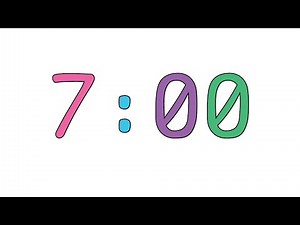 7 minutes Colorful Handwritten Countdown Timer - Perfect for Classroom Activities