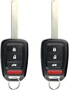 2X KeylessOption Remote Key Fob 4btn for Honda (MLBHLIK6-1T)