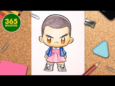 COMO DIBUJAR A ONCE KAWAII / Como dibujar a Eleven de Stranger Things estilo kawaii