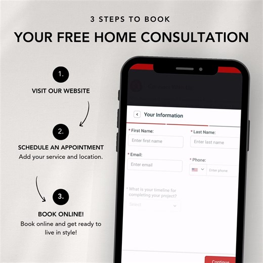 See how easy it is to get started with Studio41. Visit our website, schedule an appointment, and book online to connect with a design expert. Start your home project today and bring your ideas to life with Studio41. | Studio41 Home Design Showroom | Facebook