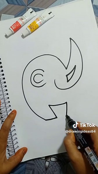 Baby elephant drawing 🐘 #art #drawingtutorial #drawingforkids #drawing #elephant