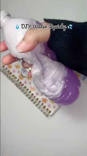 DIY Satisfying Bottle Squishy 💧 #diy #squishy #crafts #bottle #soap #asmr #sodapop #craftopia