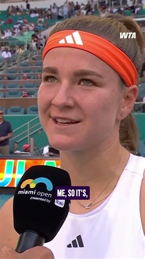 Loving life in the 305 🧡 #WTA #MiamiOpen #KarolinaMuchova #tennis
