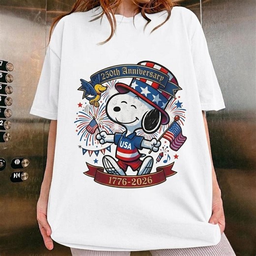 Retro Snoopy 250th Anniversary Tshirt, USA 250 Years Independence Holiday, 1776–2026 Freedom, Ideas Outfit for Men and Women - Etsy