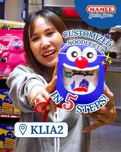 Got a long layover at KLIA2? 🤔 Noodle Doodle your way out of boredom! Follow six easy steps at Mamee Jonker House and create a unique souvenir. It's the best way to turn waiting time into a little adventure. Drop by Level 3 and show us what you can doodle! 👇 #mamee #mameejonkerhouse #merch #fyp #holiday #vibes #travel #workshop #KLIA2 #trending #DIY | Mamee Jonker House