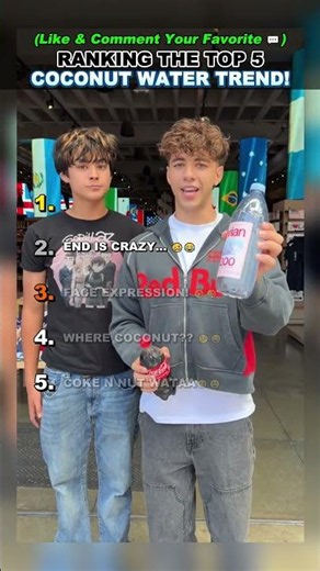 Ranking The TOP 5 Coconut Water Trend! 🥥😂 #viral #shorts #trending