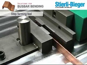 Step forming tool for busbar