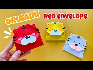 Cách Gấp Bao Lì Xì Tết Con Hổ 2022 | Tiger Paper Craft Origami | Origami Red Envelope |Ghes Handmade