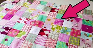 Genius DIY Scrap Quilt Tutorial Using Leftover Fabric Scraps