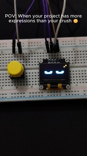 Press the Button & Watch the Eyes Come Alive 👀 | Arduino OLED Magic! #arduinotraining #arduinoboard