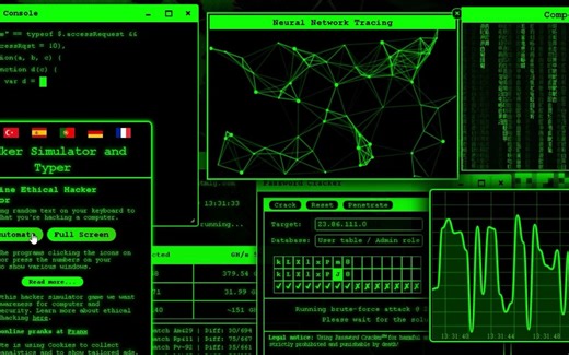 教你一行简单的代码，让你伪装成黑客在朋友面前装X