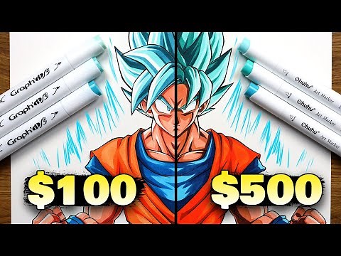$100 vs $500 MARKER ART | Cheap vs Expensive!! WHICH is WORTH IT..?