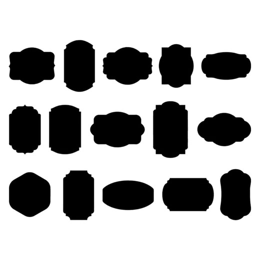 Label Svg, Banner Svg, Shapes Svg, Tag Svg, Basic Shape SVG Bundle, Decorative Frames, Geometric Shape, Name Tags SVG, Svg Files for Cricut - Etsy