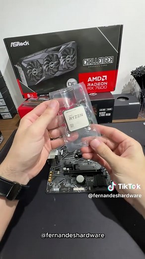 Montando PC Gamer Ryzen 5 5500 com RX 7600 e SSD 500GB