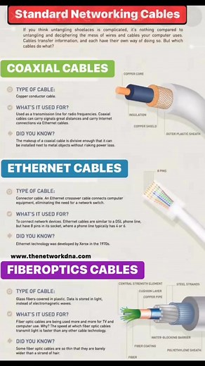 All about Cables used in Networking.. you should know (www.thenetworkdna.com) #networkmarketing #networking #Cisco | Router Nest