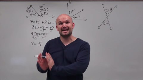 Solve with supplementary, complementary and vertical angles step by step