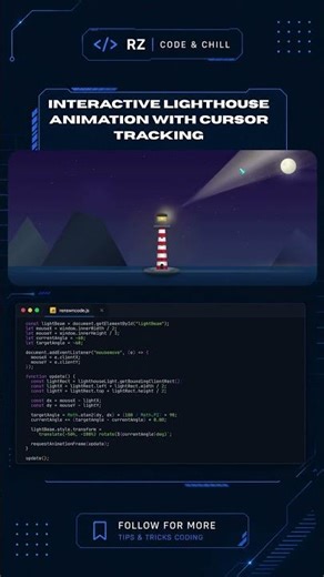 Animasi Mercusuar Interaktif dengan JavaScript