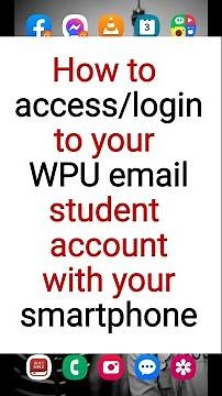 How to access Western Philippines University (WPU) student email account using a Smartphone