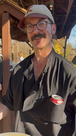 “What did chowder have to do with base ball?” Dutch explains: Back in the 1800s, ball clubs ended their matches with a hearty chowder supper — part feast, part storytelling. It was just as important as the game itself, a show of respect to one’s opponents and a chance for players, families, and fans to gather together. The tradition lives on. | Kingston Guards Vintage Base Ball Club