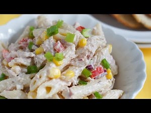 Easiest Cold Pasta Recipe Ever - Yummy Creamy Pasta!