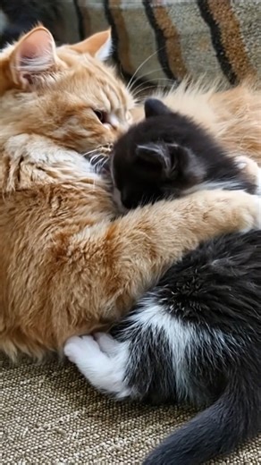 16K views · 1.1K reactions | That’s Not a Bite… That’s a Kiss, Mom  | Cat and Dog Love | Facebook