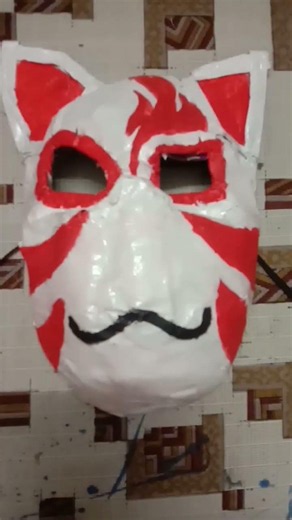 Making Kakashi's anbu mask 😀#kakashi #naruto #anime #animecrafts