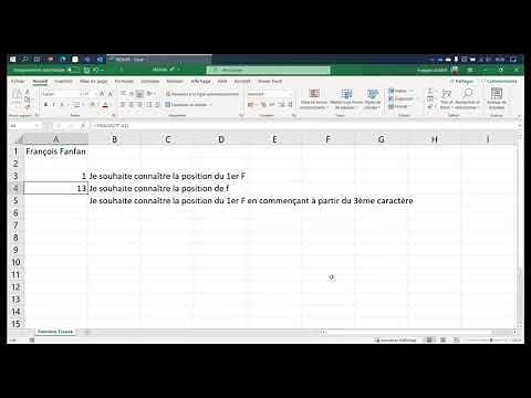 Excel : Fonction trouve()