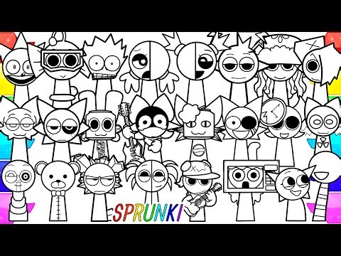 Incredibox Sprunki New Big Coloring Pages /🎵 Sprunki Song / Color New Sprunki OC, Retake and Pyramix