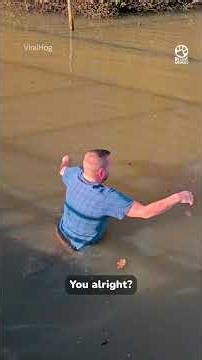 Man jumps in to icy-cold water to save a life